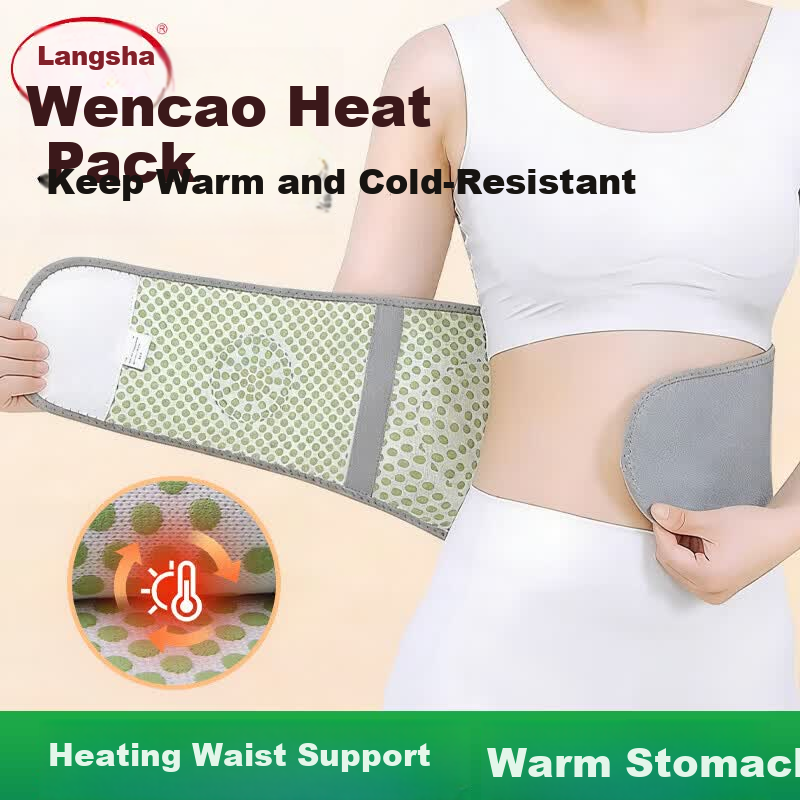 Langsha Self-Heating Lumbar Support Belt for Lumbar Disc Protrusion, Warm Abdomen Shaping Belt, Heat Therapy Waist Brace for Men and Women, Lumbar Muscle Strain Relief