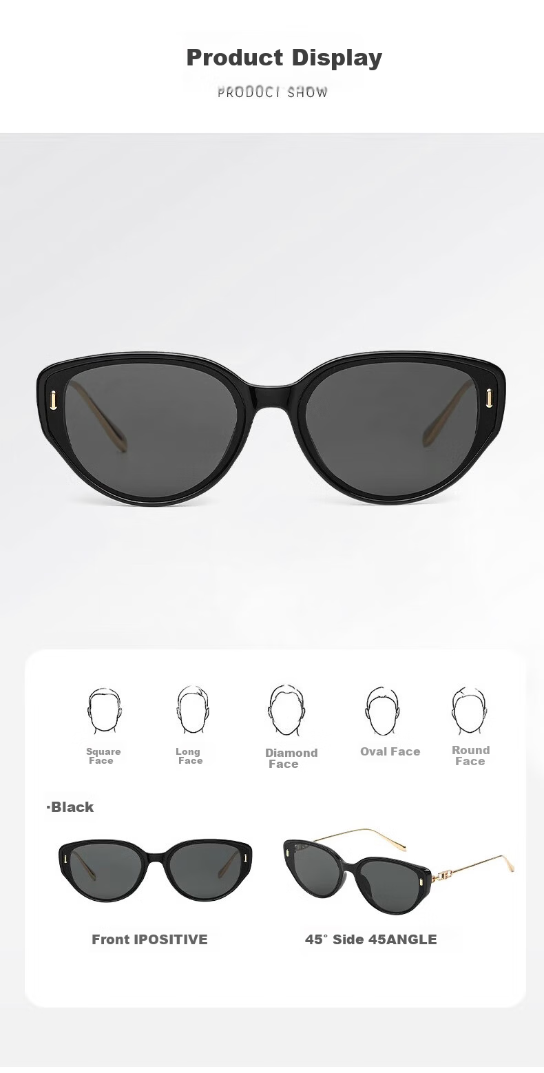 FENCHI Cat Eye Narrow Frame Face-Covering UV400 Sunglasses for Women UV Protection Sun Glasses High-End Style Yang Zi Edition 10