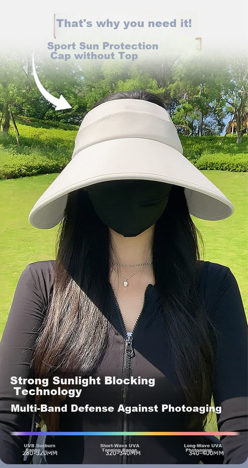FitonTon Women's 2-in-1 Summer Outdoor Mountaineering Wide Brim Sun Hat UV Protection Cap 2