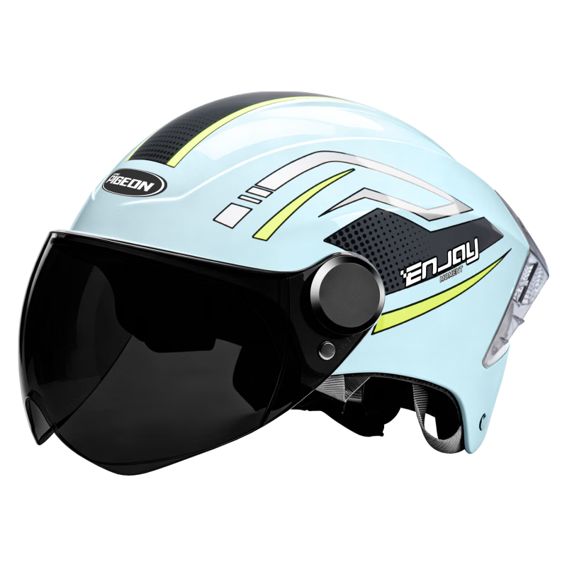 Feige Suprek Electric Vehicle Helmet 3C Certified Unisex New National Standard Class A Motorcycle Half Helmet Electric Bike Sun Protection Summer Safety Helmet 302 Speed Shadow Ice Blue [Sun Protectio