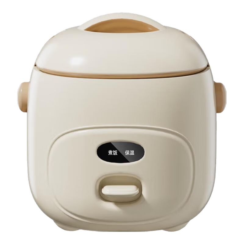 CHIGO Rice Cooker for 1-2 People, Home Use Small Electric Rice Cooker, Dormitory Titanium Coated Inner Pot, One-Button Cooking, Heat Preservation, Suitable for Elderly, Mechanical with Steamer, 2L Rice Cooker F203-2406B