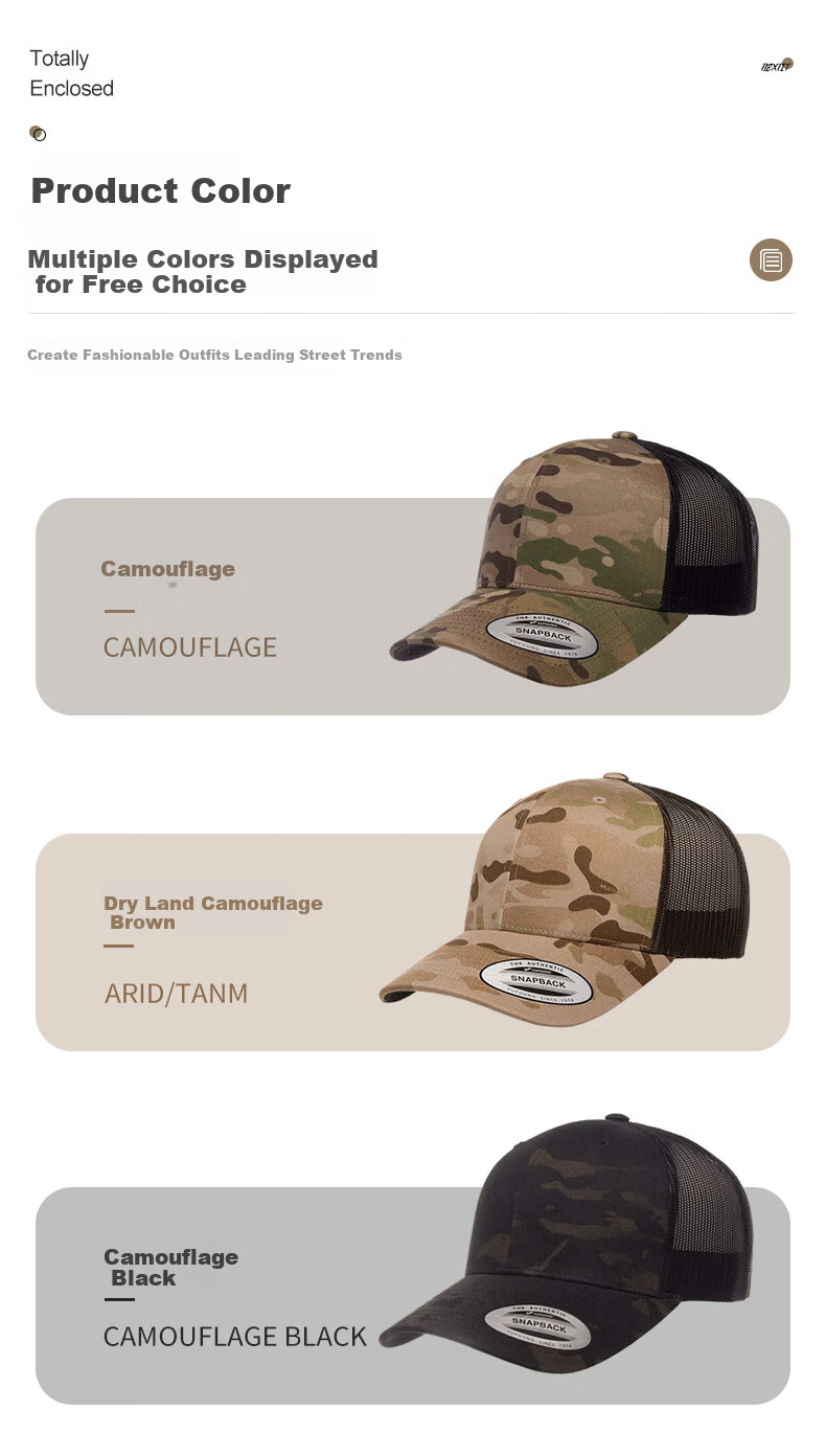 FLEXFIT Outdoor Camouflage Baseball Cap Military Sun Protection Visor MultiCam Trucker Hat Desert Camouflage 8