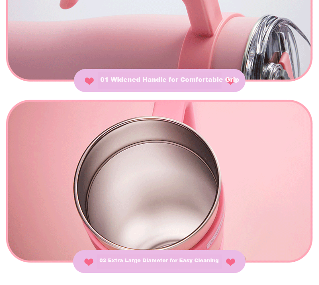 MINISO Apple Puppy Series 304 Slim Waist Coffee Enjoyment Cup 420mL Pink 8