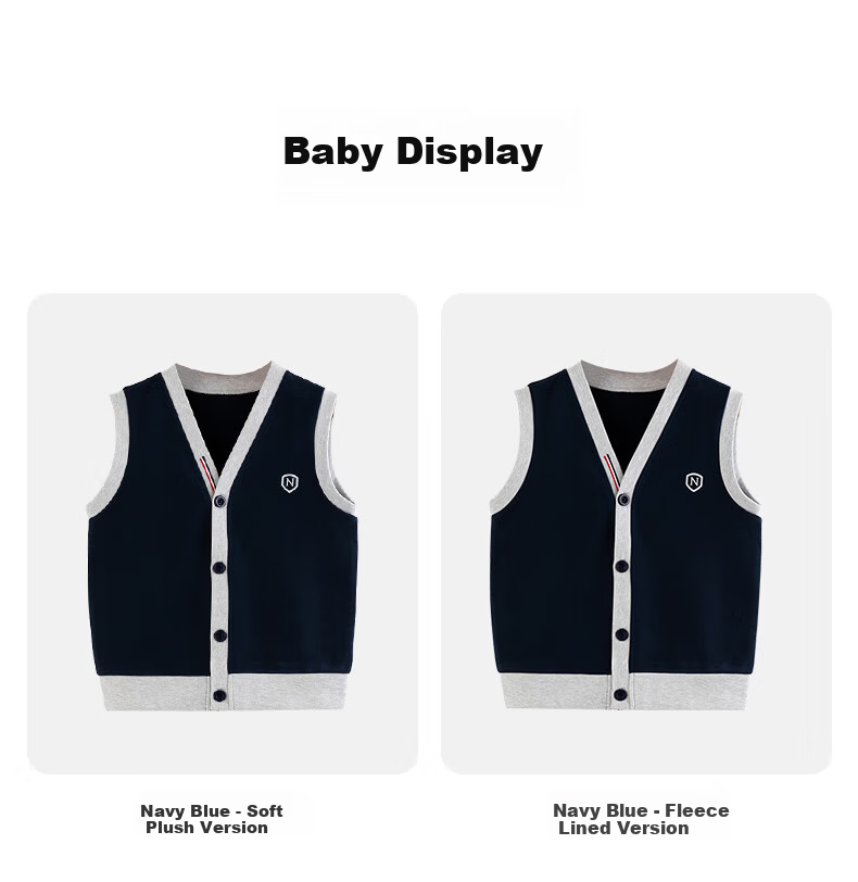 Nubiwow Boys' Spring Vest Outerwear Children's Waistcoat Big Kids Spring Vest British Style Fashionable Boys' Sleeveless Jacket 10