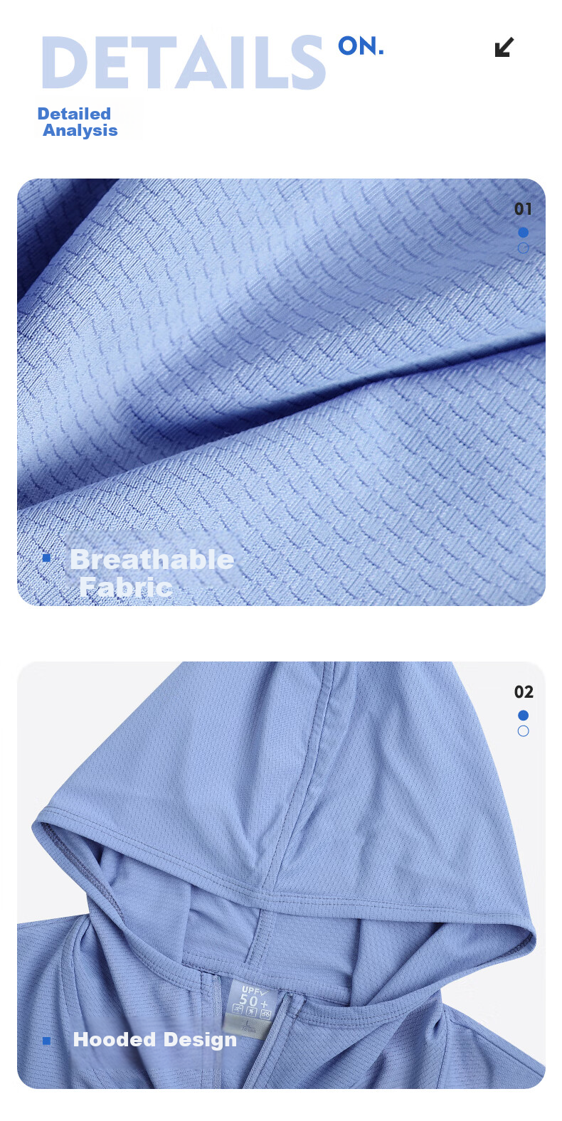BURUITE Men's Summer UV Protection Lightweight Breathable Sunshade Ice Silk Skin Jacket Outdoor Fishing Windbreaker 14
