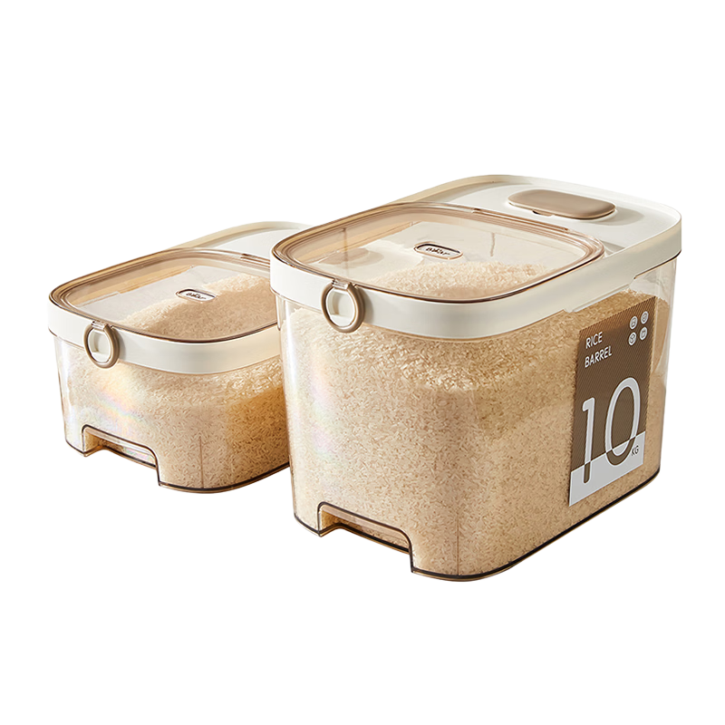 Bear (Bear) Rice Container, Food-Grade Insect-Proof Rice Storage Bin, Rice Jar, Grain Storage Box, Sealed Bucket, Grain Storage Container, 10 Jin Capacity