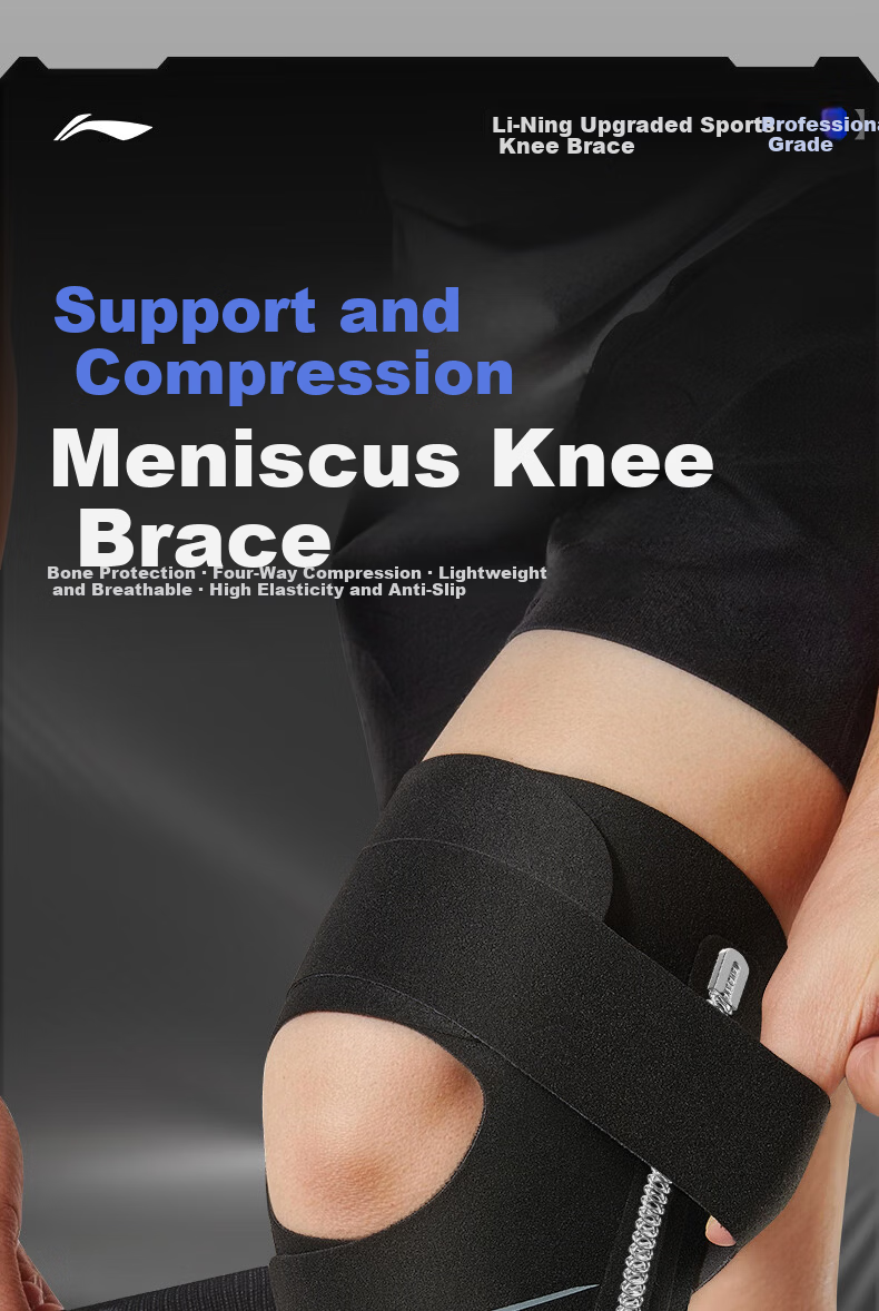 Li-Ning Knee Pads Summer Lightweight Protective Meniscus Injury Prevention Unisex Arthritis Support for Mountaineering Basketball Badminton Running 5