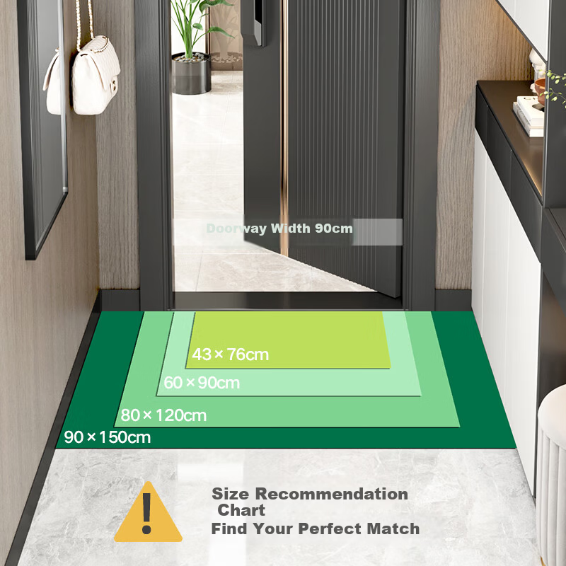 Da Jiang Entrance Floor Mat Non-Slip Door Carpet 60x90cm