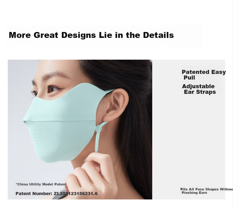 Beneunder Lightweight Breathable Sunscreen Face Mask Facekini High-Value Cycling Face Cover Green 14