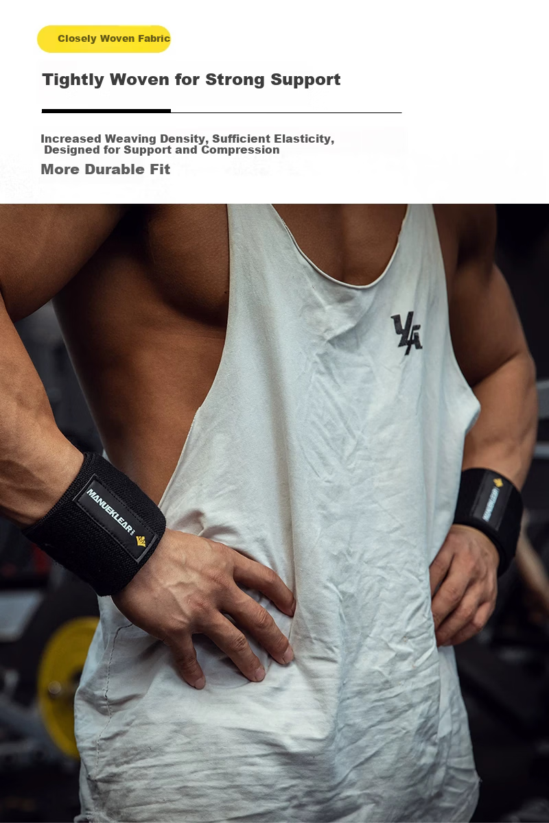 M MANUEKLEAR Fitness Wrist Support for Men, Resistance Band for Wrist Injury, Strength Training Wrist Strap, Bench Press-Specific Elastic Compression Sleeve 4