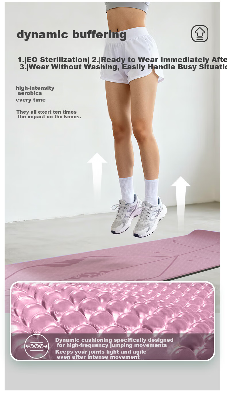 Aoyi Professional Yoga Mat Thickened 10mm Extra Wide Non-Slip Fitness Mat Dance Aerobics Soundproof Shock Absorption Home Floor Mat 4
