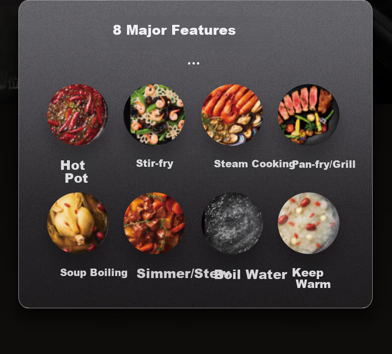 Joyoung IH Electric Hot Pot 2200W High Power Multifunctional 6L Split Electric Frying and Cooking Pot HG60-G3 10