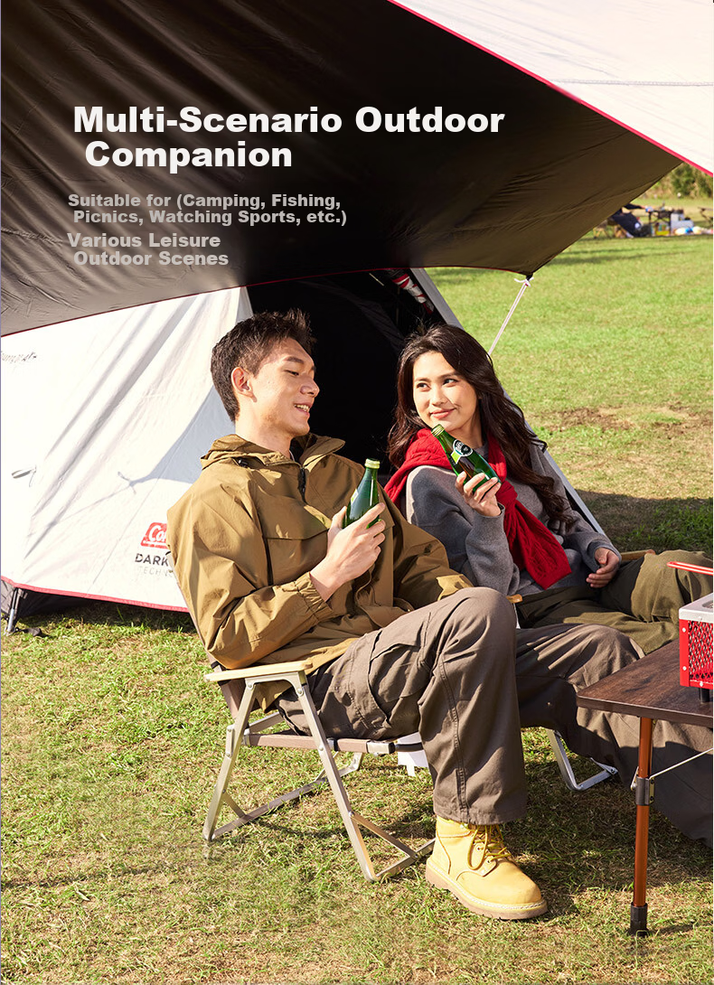 Coleman Chengye Series Outdoor Camping Folding Table Adjustable Portable Aluminum Alloy Wood Grain Picnic Table 90CM 20