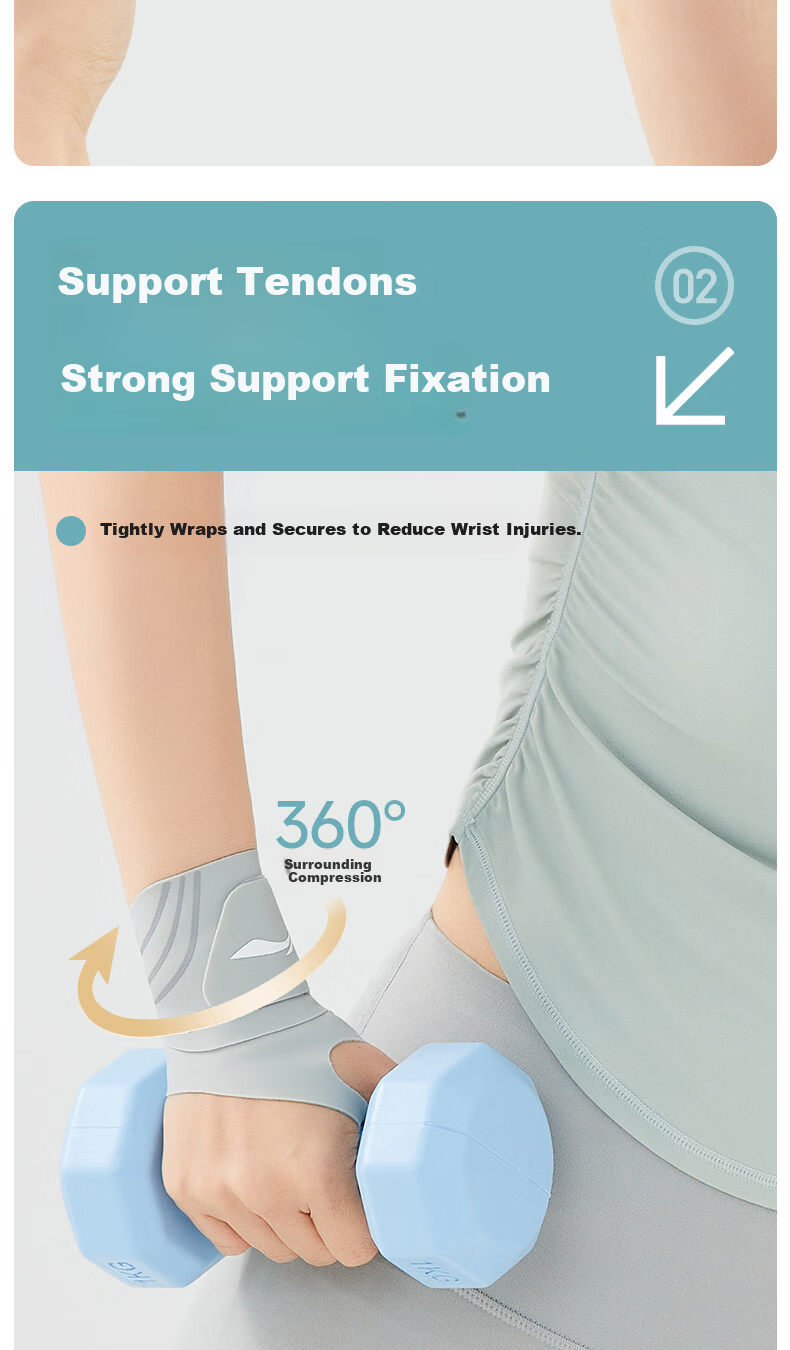 LI-NING Wrist Support TFCC Injury Wrist Sleeve Sprain Wristband Badminton Tennis Sports Wrist Joint Tendon Sheath Protector 6