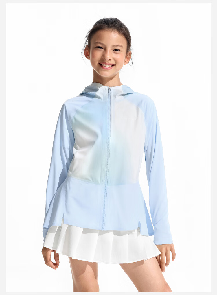 MoodyTiger Kids Summer Ice Silk Jacket Boys Sun Protection Breathable Lightweight Girls Colorblock Anti-Mosquito Skin Jacket 18