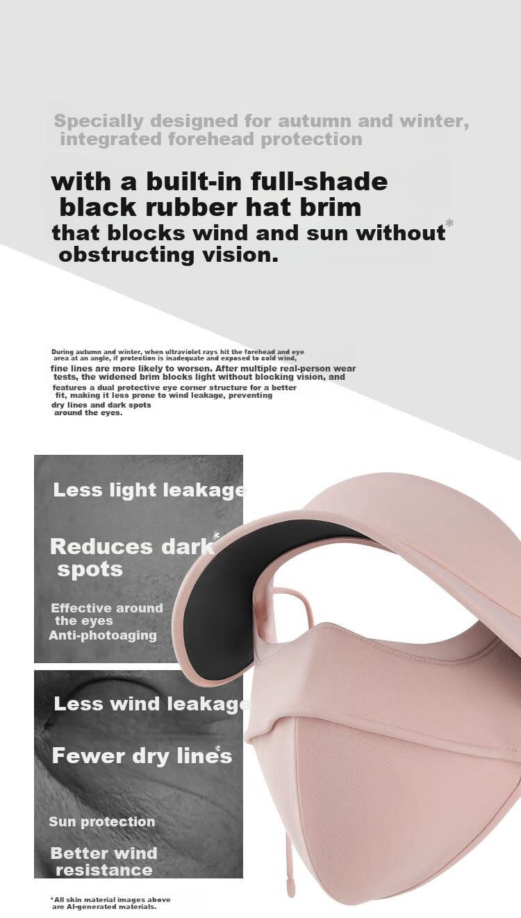 Beneunder Women's Windproof Face Mask Winter Sun Protection Cycling Face Cover High-Value Anti-Dryness Mask 5