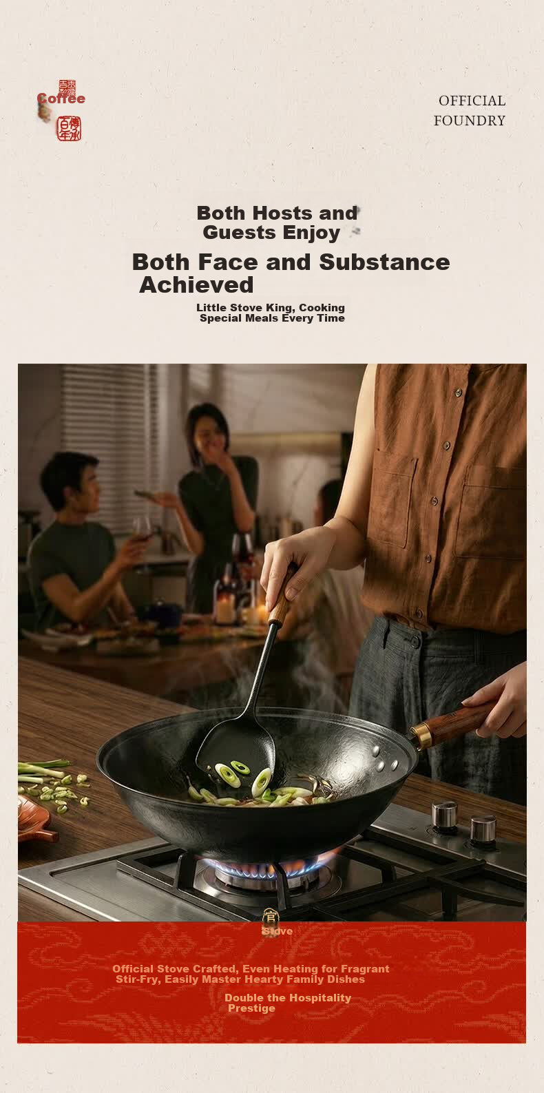 Wang Yuan Ji Small Cast Iron Stir-Fry Pan 30cm Non-Coated Gas Stove Special Small Iron Wok Home Cooking Pan 10