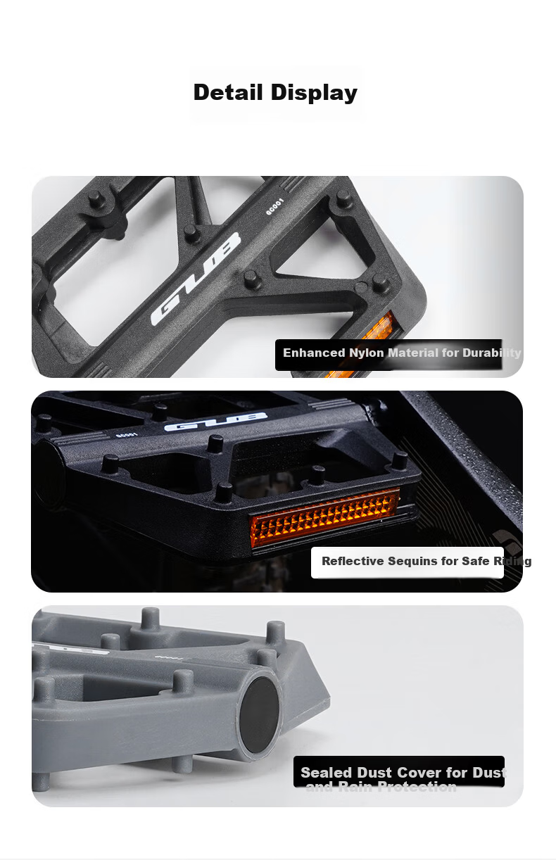 GUB Bicycle Pedals Dual DU Road Mountain Bike Non-Slip Cycling Accessories Parts 9