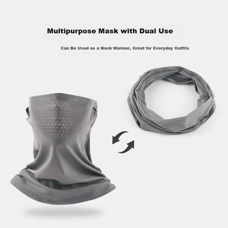 Dusenna Ice Silk Sun Protection Mask for Men, Cycling and Mountaineering, Summer UV Protection, Breathable 3D Full Face Sunshade Mask 2