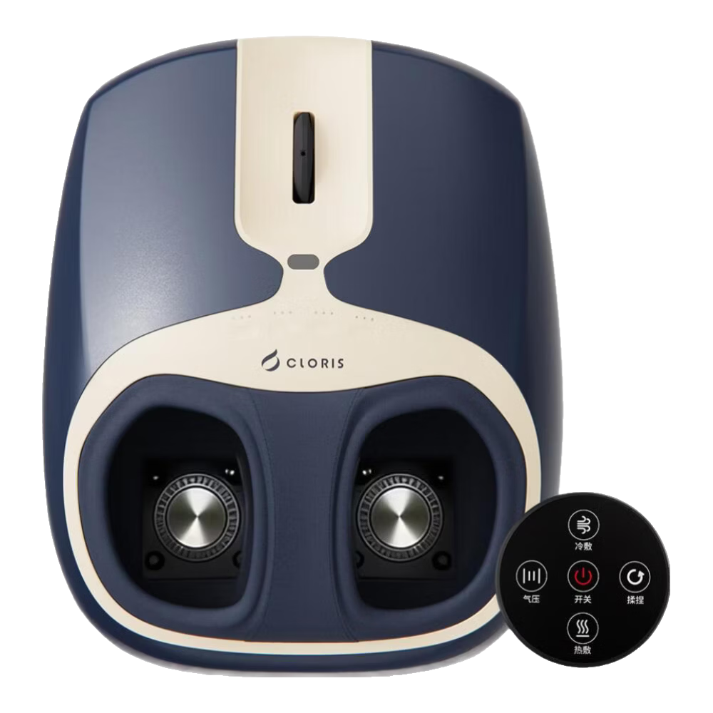 CLORIS F12 Foot Massager Foot Therapy Machine Full-Automatic Hot and Cold Compress Airbag Kneading Acupoint Foot Massager Gift for Wife and Parents