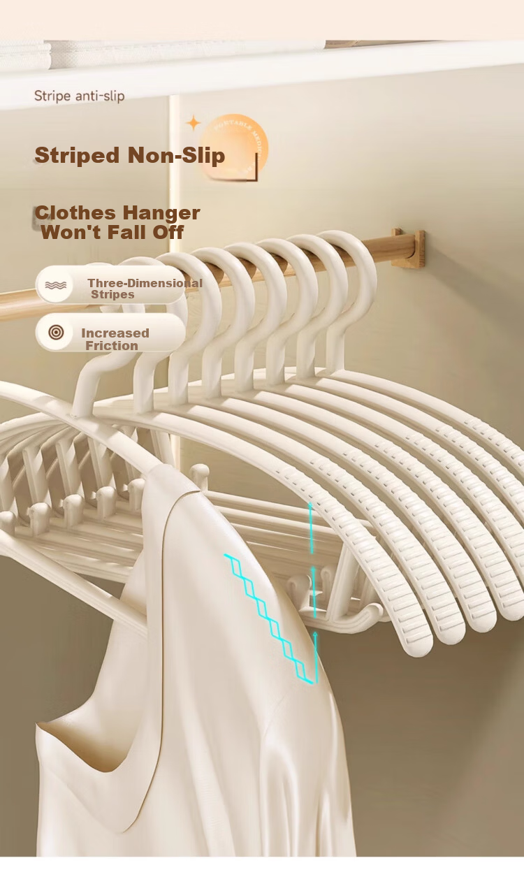 Ie no Monogatari Japanese No-Marking Wide Shoulder Clothes Hanger Home Use Non-Slip Student Dormitory Clothes Drying Rack 6