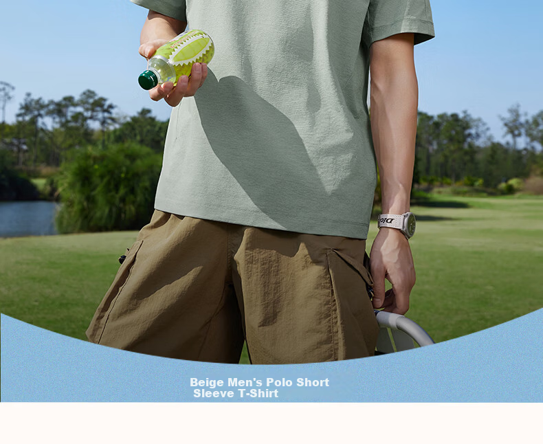 361° Men's Spring Summer Sports Polo Shirt Outdoor Quick-Dry Antibacterial Loose Short Sleeve Top 652623101-1 1