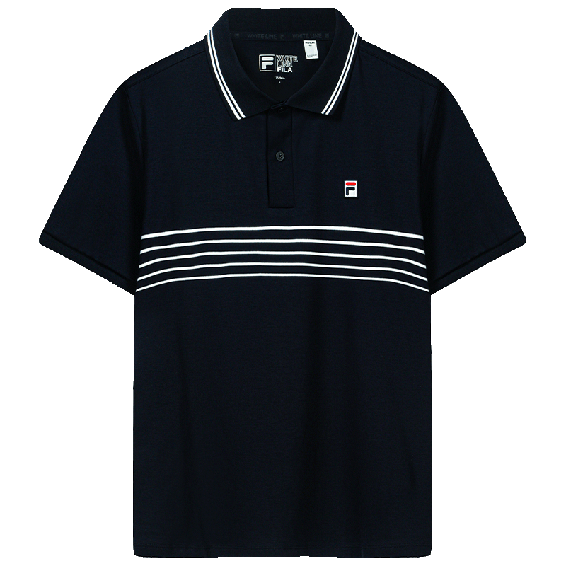 FILA Official Men's Knitted Short Sleeve Polo Shirt 2026 Autumn Pure Cotton Cool Basic Top