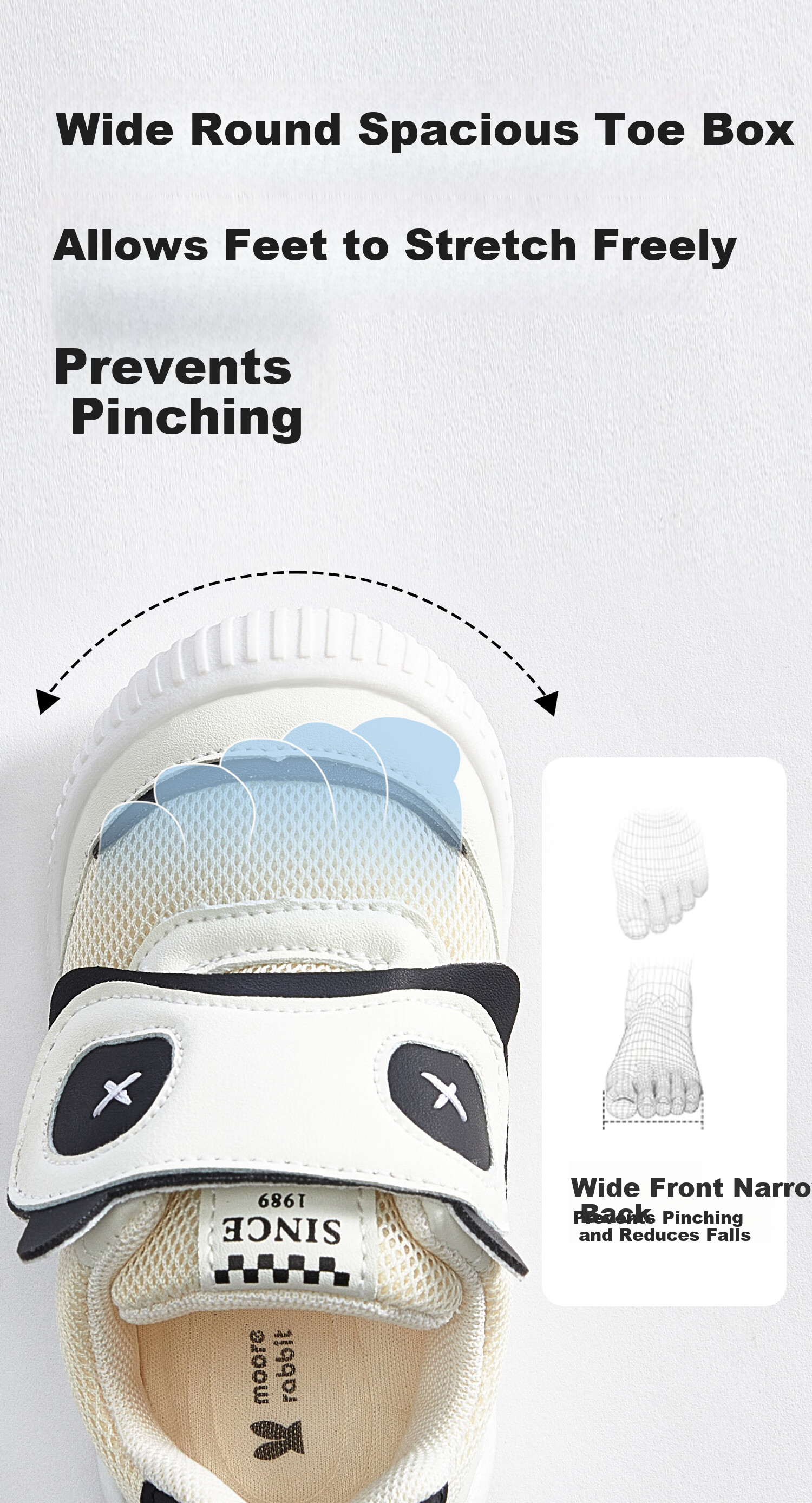 More Rabbit Functional Shoes Spring and Autumn New Baby Walking Shoes for Boys 0-2 Years Old Girls Stable Waterproof Learning Shoes 5