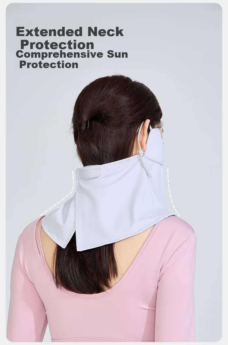 UV100 Taiwan Summer New UV Protection Face Mask Cycling Neck Guard Sunshade Sunscreen Mask 24503 Dark Night Black 13