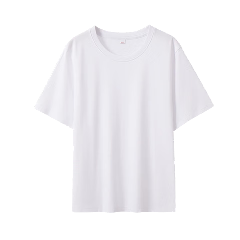 Herbal Original Women's Short Sleeve T-Shirt Summer 100% Cotton 10A Antibacterial Shoulder Seam Basic Round Neck Top White L