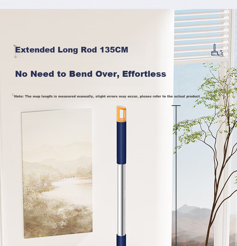 HoMettler Clean and Dirty Separation Spin Mop with 2 Mop Heads, Hands-Free Flat Mop with Bucket Set for Home Use 2026 11