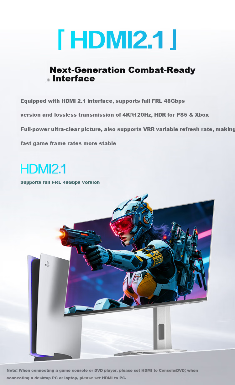 AOC 26.5-inch 2K Native 280Hz 4th Gen WOLED 10Bit HDR500 Hardware Low Blue Light TUV Elegant White Gaming Monitor Q27G4ZDP/WS 9
