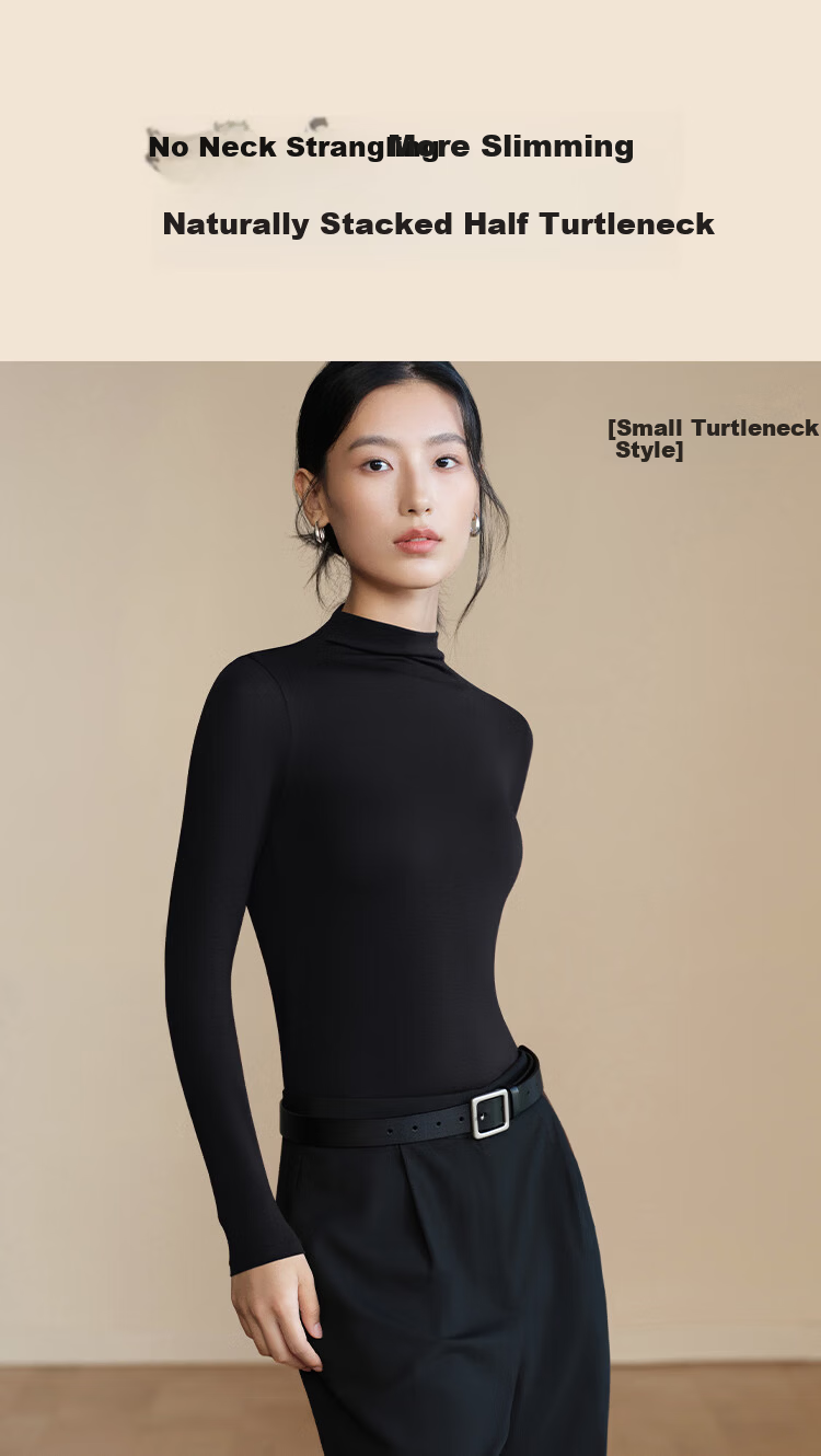 Ubras Liu Wen's Style Tencel Wool Blend Base Layer Women's Thermal Underwear Inner Wear Autumn Top, Plain White, Size L 2