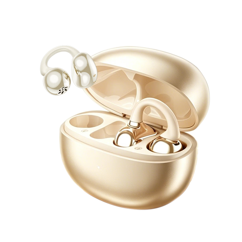 Zhiguozhe [2026 Latest Model - Berlin Sound] Bluetooth Clip-On Earphones Non-Bone Conduction Wireless Open-Ear Sports Running Long Battery Life Comfortable Wear