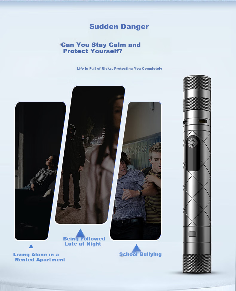 MIXOUT Portable Self-Defense Flashlight Outdoor Fire Starter Anti-Dog Anti-Wolf Personal Safety Flashlight 3