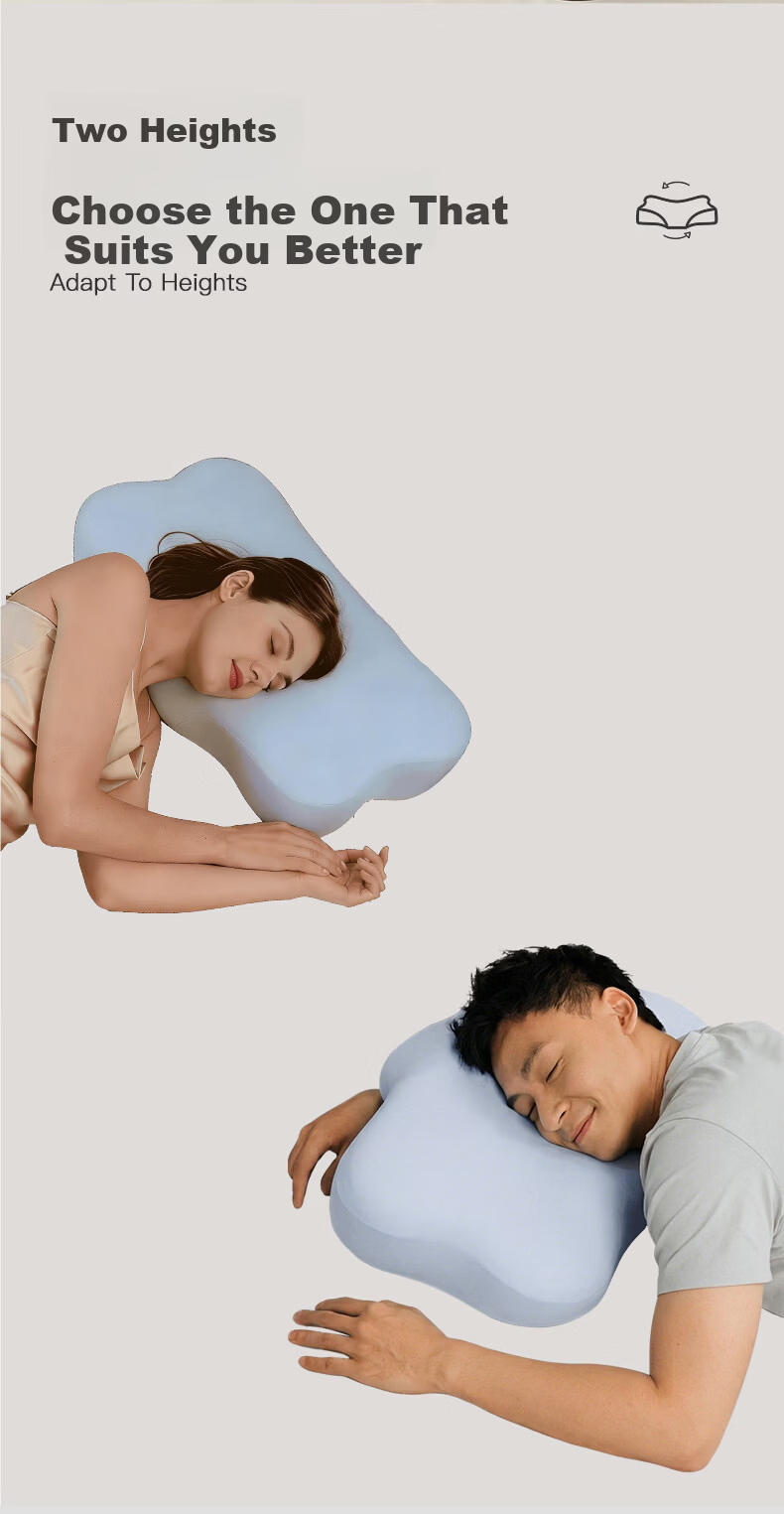 Minicute Memory Foam Cervical Pillow Bionic Butterfly Shape Neck Support Pillow Slow Rebound Side Sleep Pillow Core for Deep Sleep 6