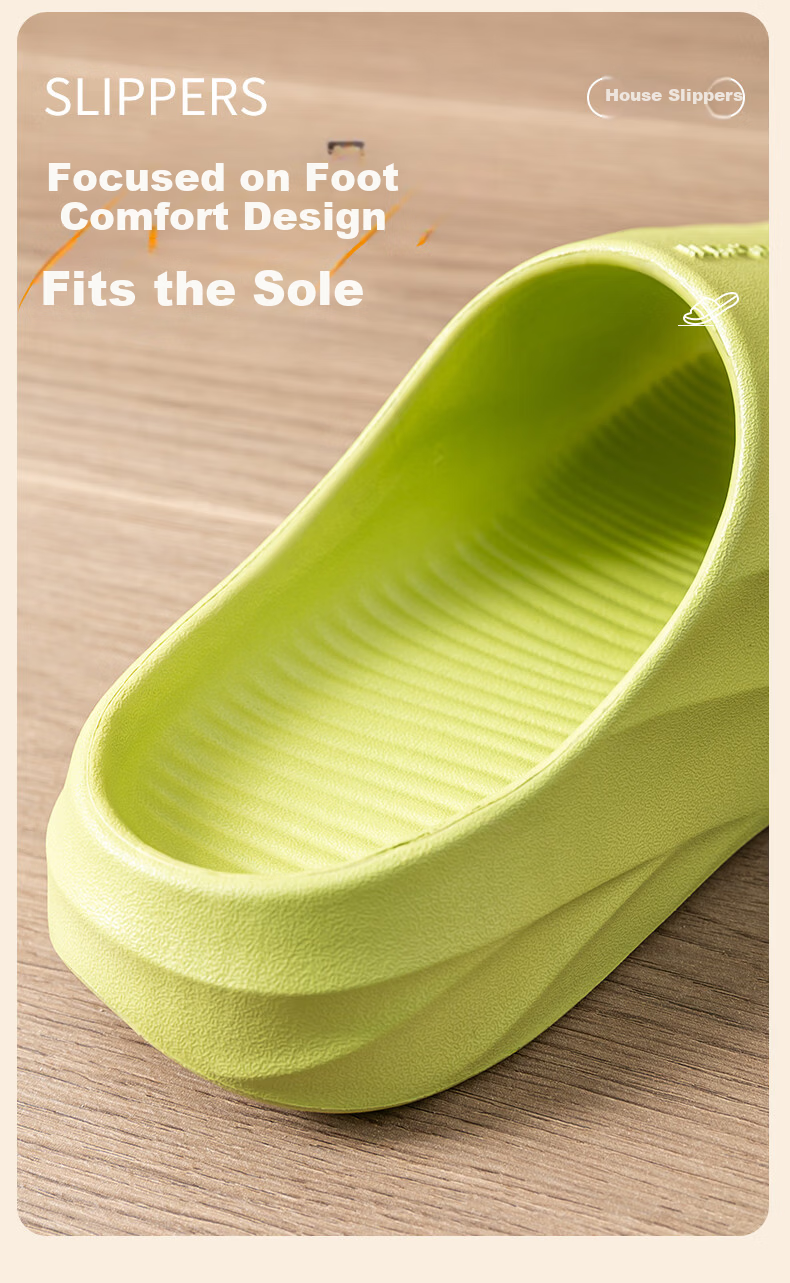 She Enjoy EVA Unisex Simple Thick-Soled Home Bathroom Shower Slippers 7
