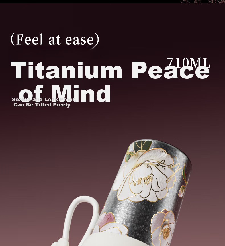 Daka Titanium Pure Titanium Insulated Mug Teacher's Day Gift High-Value Outdoor Straw Cup for Women Girlfriend Birthday Present 21