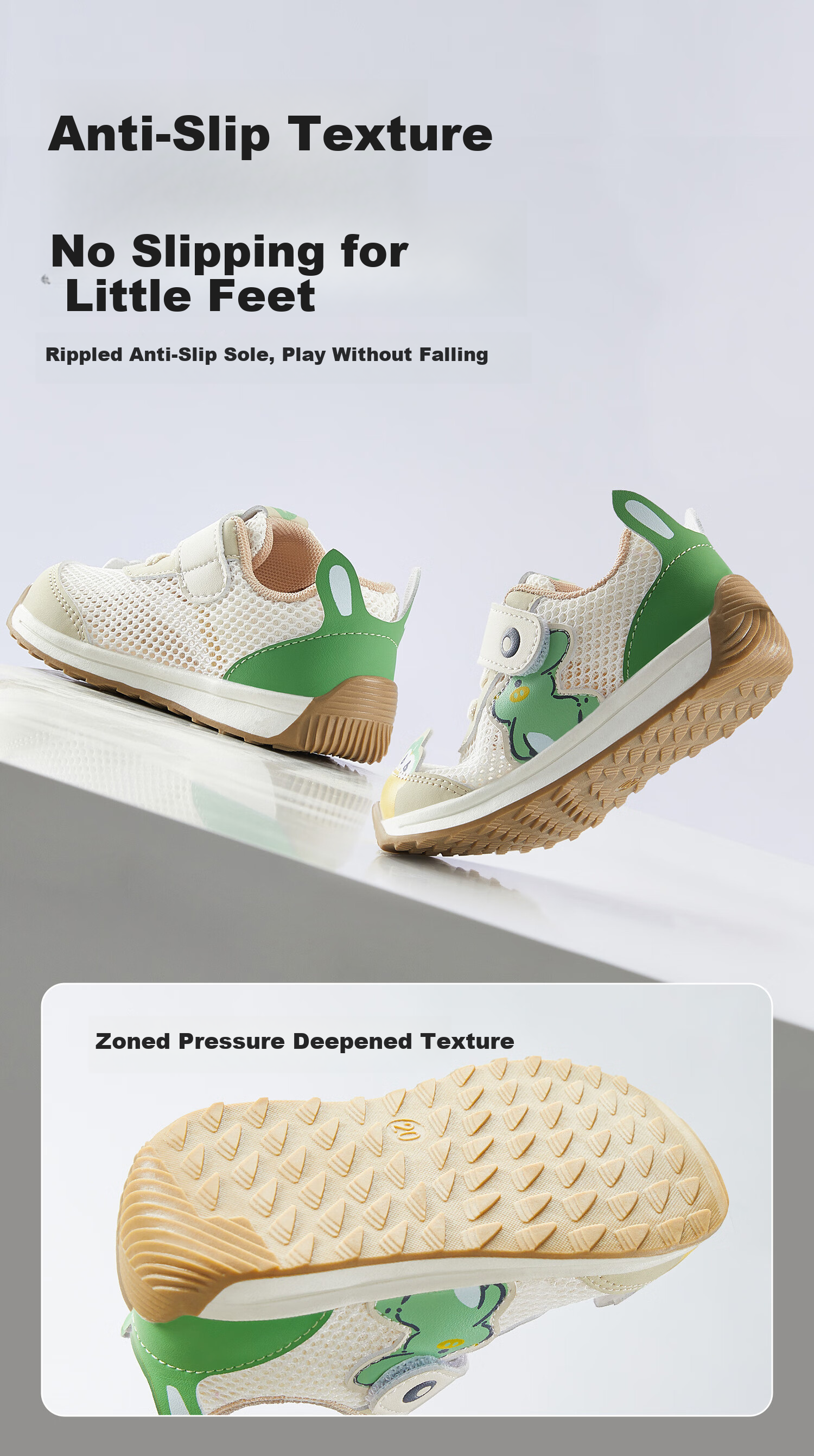 More Rabbit Kids Shoes Four Seasons New Functional Soft Sole Toddler Shoes Boys Girls Stable Breathable Mesh Anti-Kick Shoes 2
