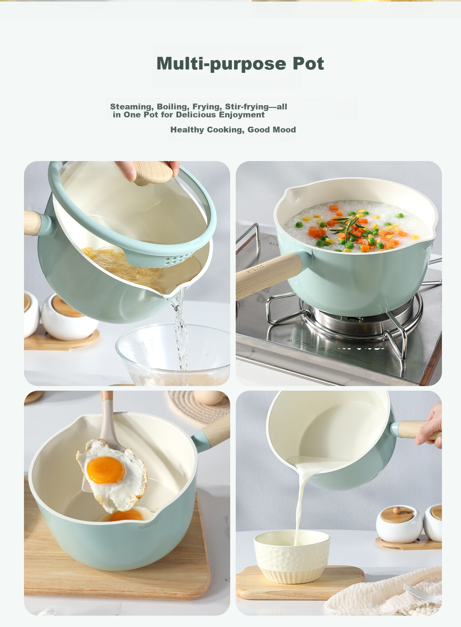 Carrot Non-Stick Milk Pot Baby Food Pot 0 Fluoride Non-Stick Milk Pan Instant Noodle Pot Gas and Induction Cooker Compatible 20cm 4