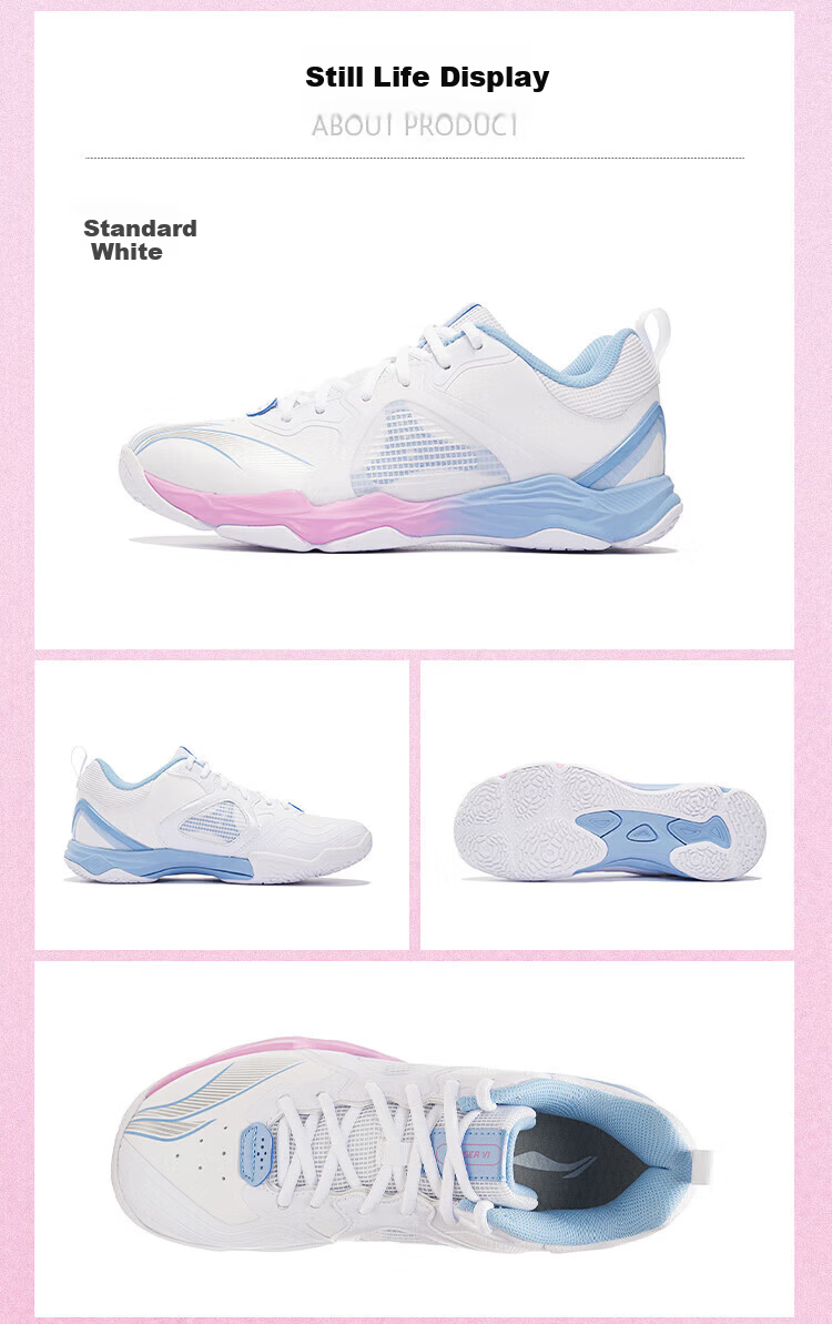 LI-NING Badminton Shoes Chameleon VI Lite Shock Absorption Durable Rebound Sports Shoes Professional Competition Training Men's Shoes 8