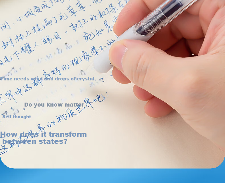 M&G 1008 Retractable 0.5mm Blue Gel Pen, Quick-Dry Signature Pen, Practical Student Exam Pen, Blue 12-Pack AGP023X9B 8