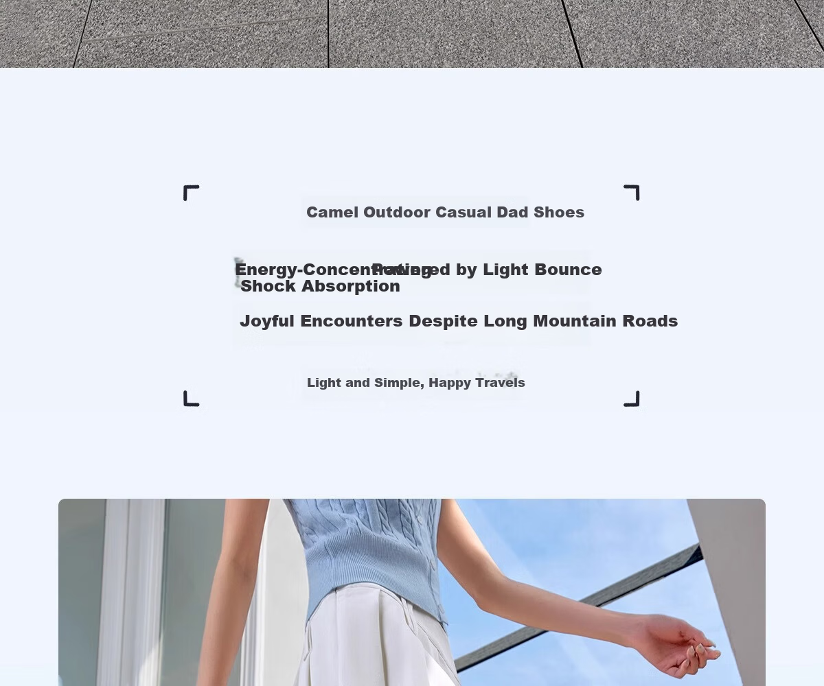 CAMEL Yunyi Outdoor Casual Women's Sneakers Fashionable Thick-Soled Platform Dad Shoes F25B397044 9