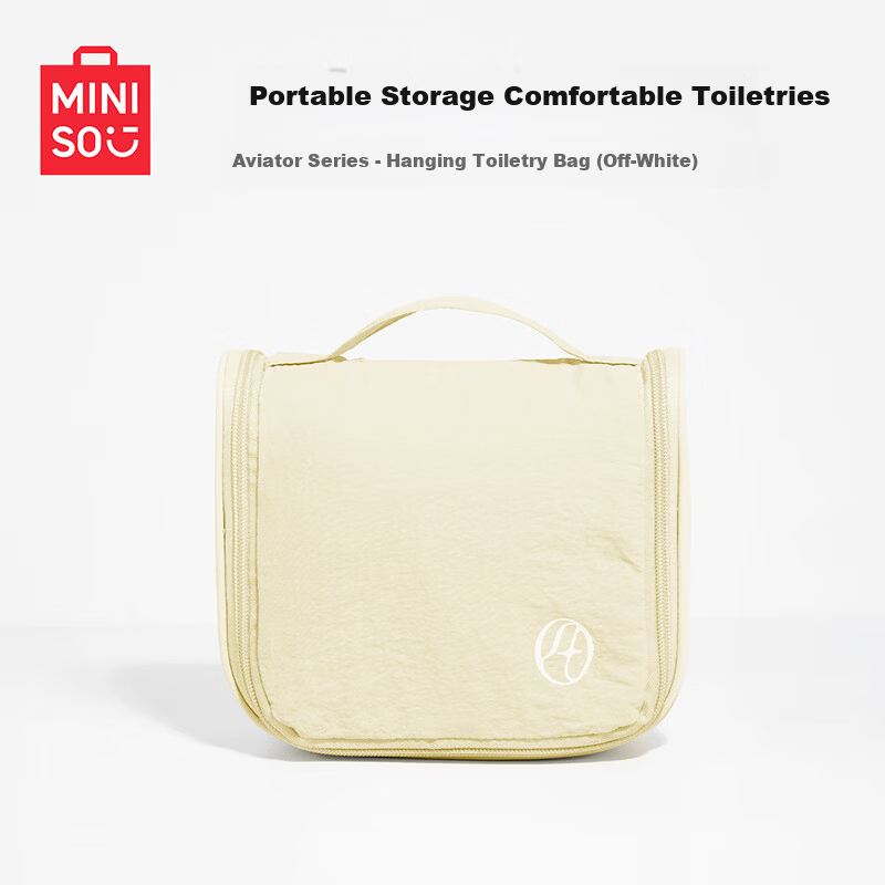 MINISO Aviator Series Hanging Toiletry Bag Beige
