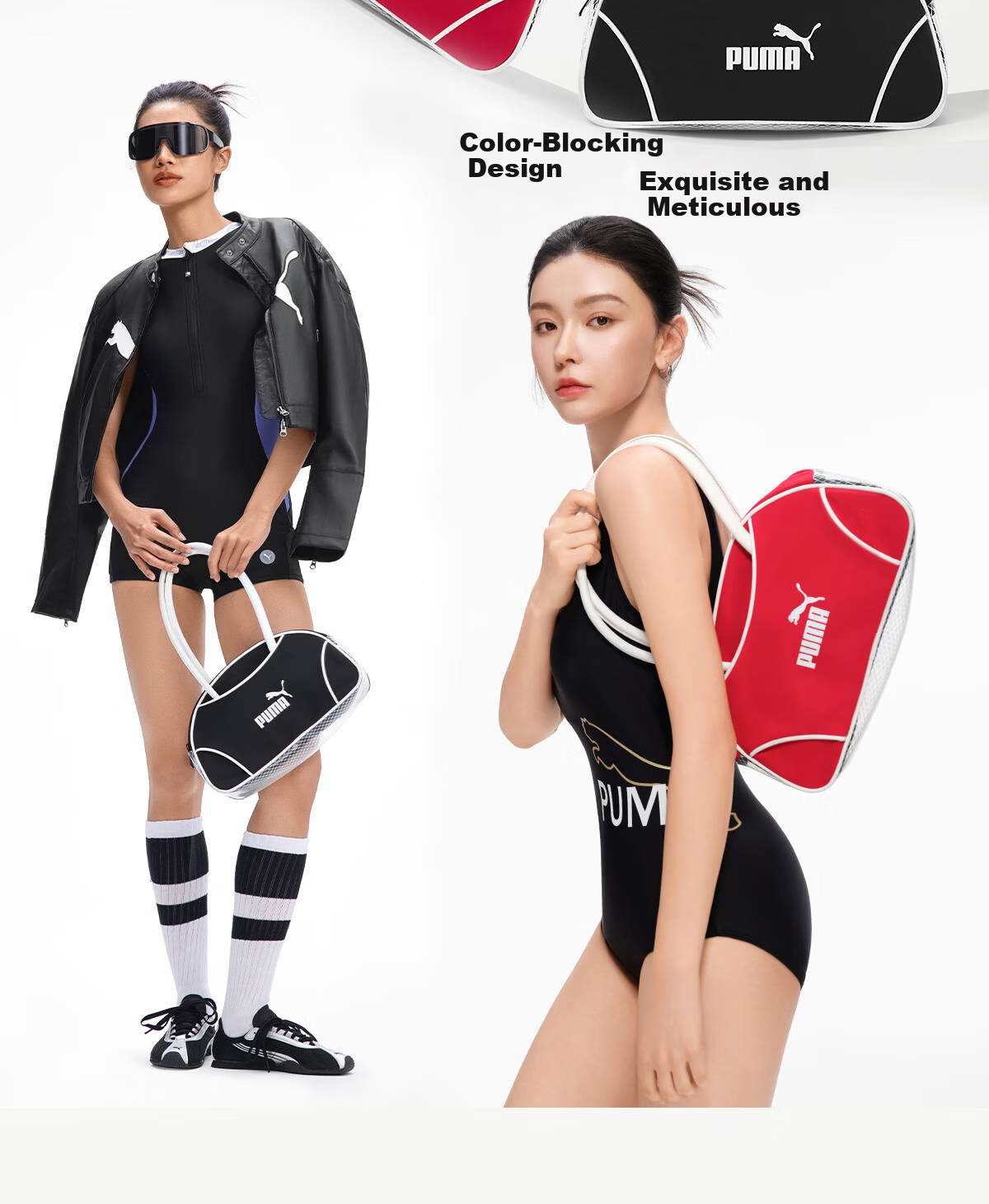 PUMA Large Capacity Swim Tote Bag with Wet and Dry Separation, Lightweight Sports Yoga Fitness Travel Bag, Premium Quality 8