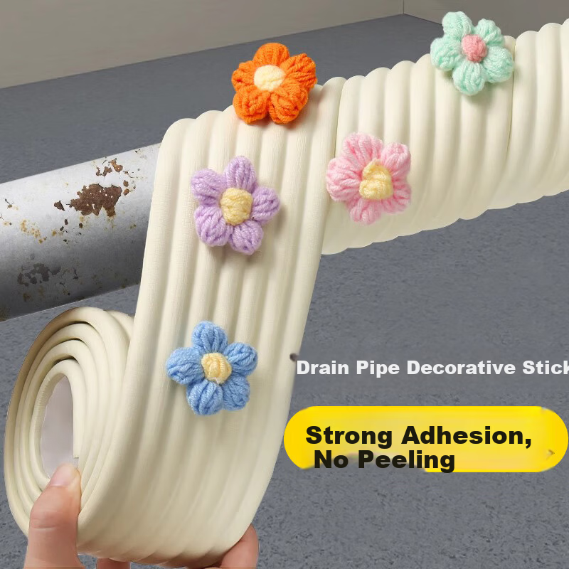 Xinuo Decorative Pipe Cover Stickers for Concealing Drain Pipes, Air Conditioner, Gas Pipes, Soundproofing, Kitchen, Bathroom, Balcony Pipe Beautification Stickers