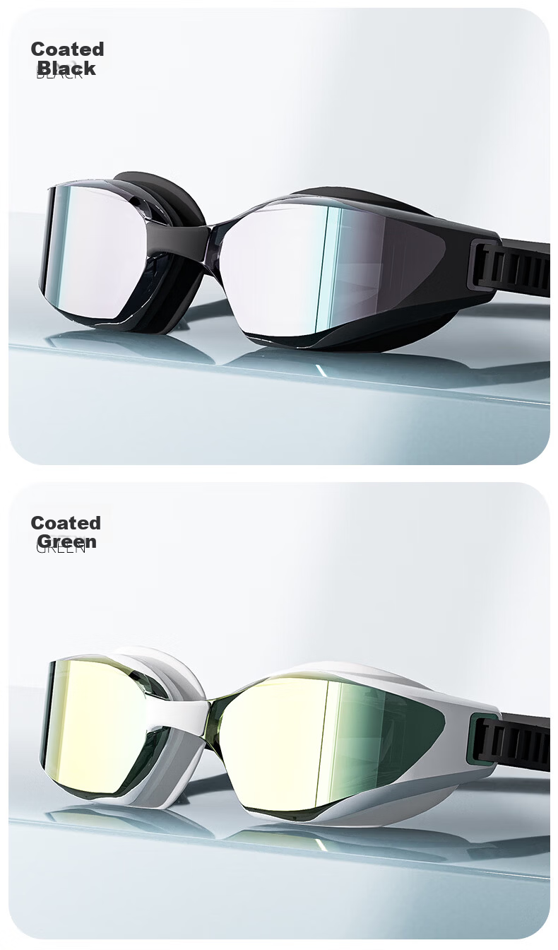 ANTA Swimming Goggles Unisex HD Waterproof Anti-Fog Mid-Frame Professional Training Swim Glasses Black Myopia 400 Degree 11