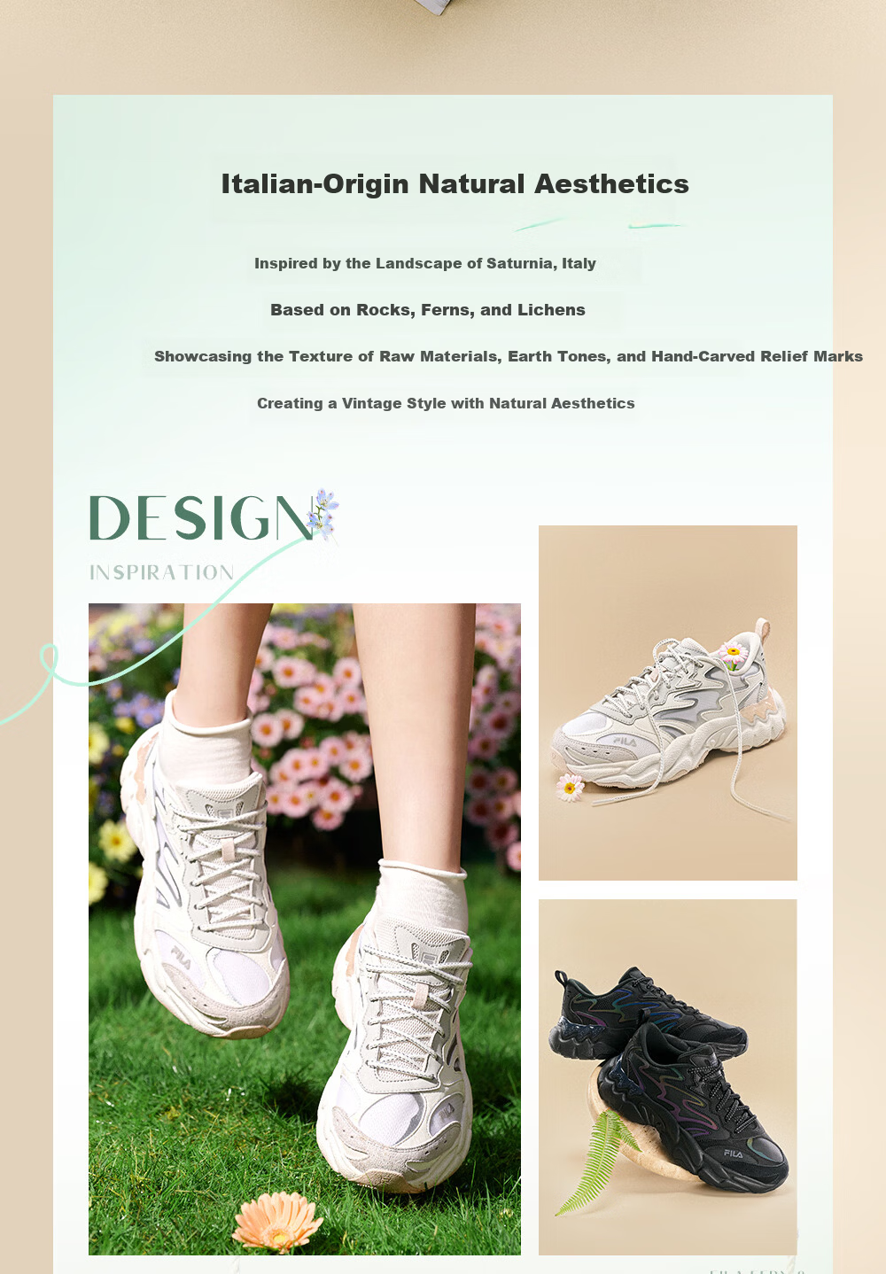 FILA Fern 3rd Generation Women's Breathable Dad Sneakers 2026 Summer New Casual Sports Shoes 3