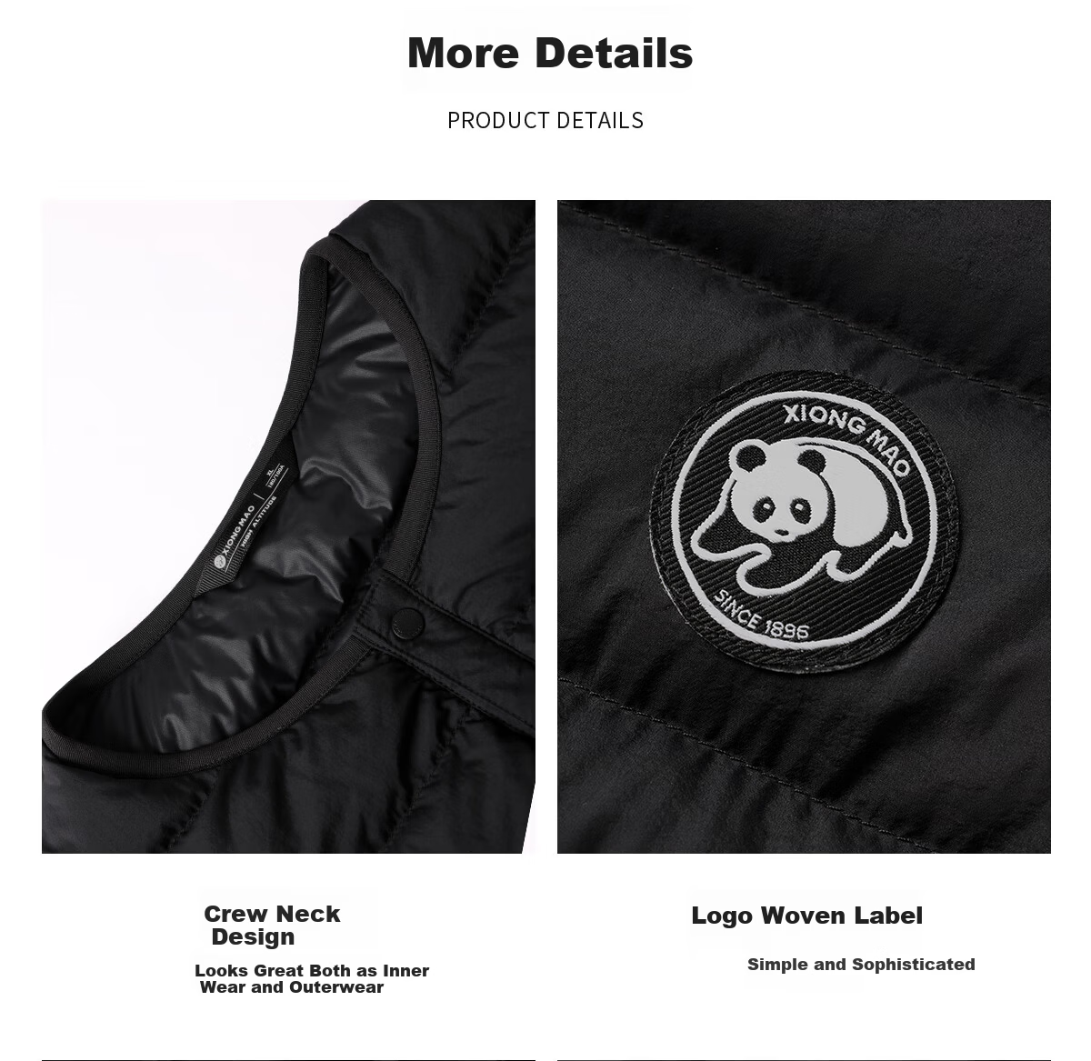 Panda Camel Series Lightweight Down Jacket Unisex 90% Duck Down Winter New Inner Layer Thin Coat 7251, L 22