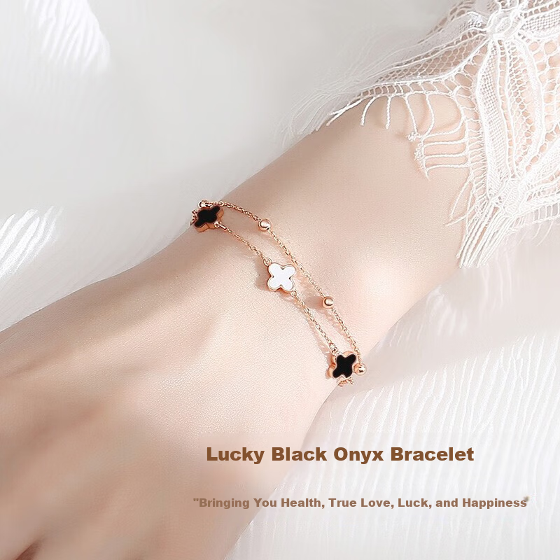 ALLOVE Four-Leaf Clover Sterling Silver Bracelet for Women 2026 New Jewelry Birthday 520 Valentine's Day Gift for Girlfriend Wife